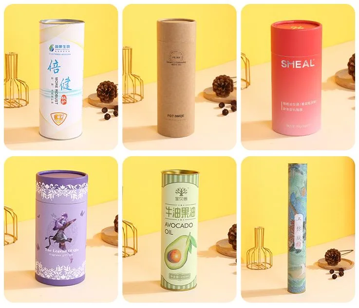 Biodegradable Packaging Custom Round Paper Tube Eco-Friendly Cardboard Natural Push up Deodorant Lip Balm Stick Tube Container