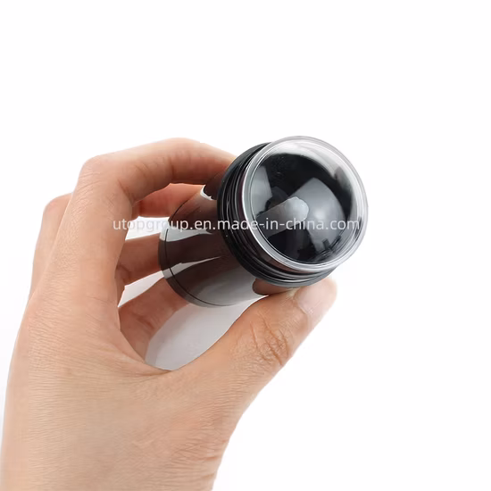 Tubo deodorante per unguento rotondo in plastica Twist Up da 75 g Contenitore per stick deodorante in plastica vuoto trasparente bianco nero