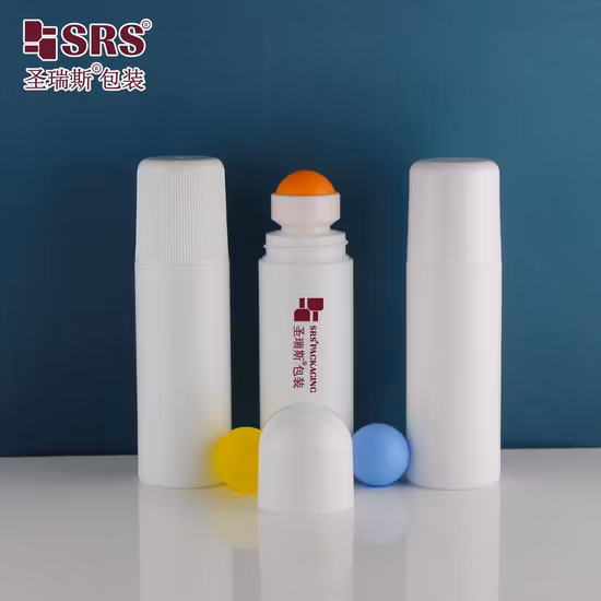 SRS Packaging Costine Flat Top 90ml Roll On Contenitore per bottiglie per deodorante Bottiglia in plastica PP da 3 once Imballaggio vuoto Fornitore della Cina